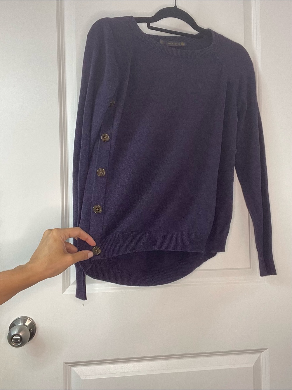 Outback Purple Button Detail Sweater Size XS